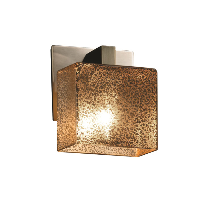 Casson Dimmable Bath Sconce, Brushed Nickel, Mercury Glass