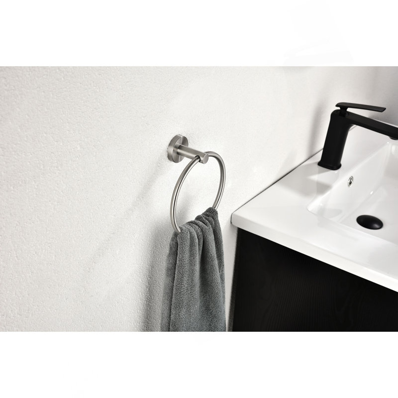 6 Piece Stainless Steel Bathroom Towel Rack Set Wall Mount, Brushed Nickel