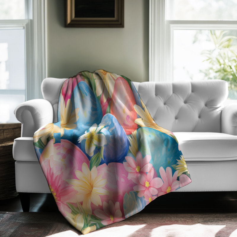 Coquillages colorés - couverture Sherpa 1 pièce de qualité supérieure 0076, L 60 po x L 80 po