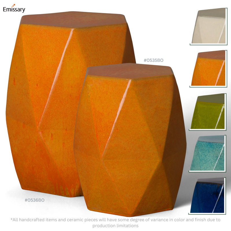 Ibtihal Garden Stool, Orange