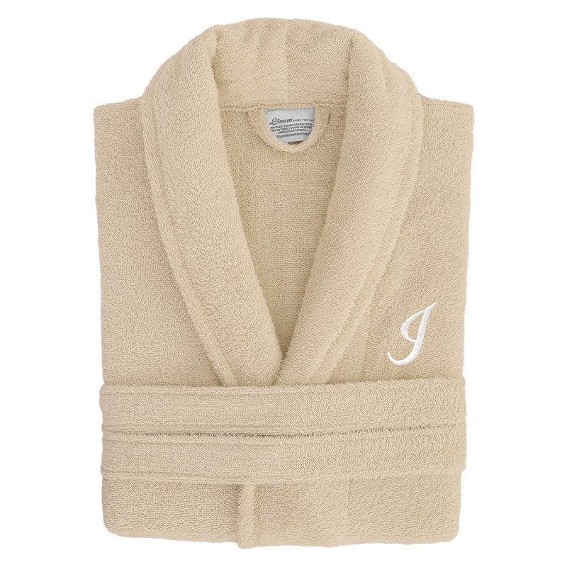  Peignoir mi-mollet en coton turc avec poches, P / M, I