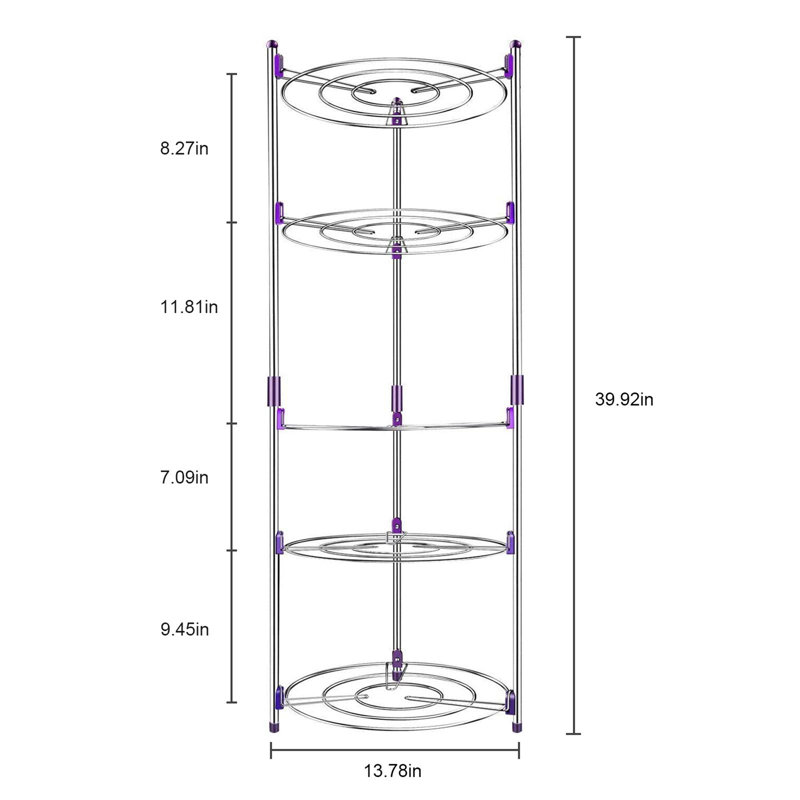 Stainless Steel 5-Tier Adjustable Frying Pan Rack