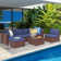 Axwell Wicker 5 - Person Modular Patio Conversation Sets with Cushions