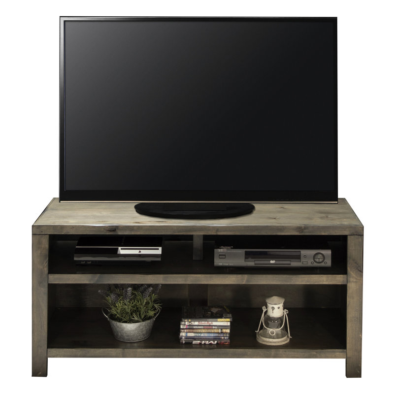 Table rustique de 48 po pour téléviseur de 55 po ou moins, sans assemblage, aulne noueux assemblé