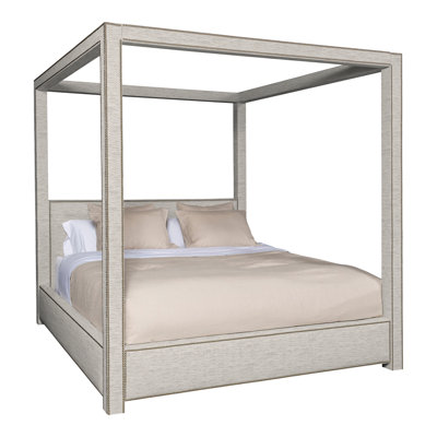Eastwood California King Upholstered Low Profile Four Poster Bed