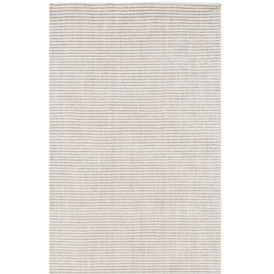 Tapis gris clair en laine et coton tissé à la main Audree