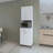 Double Cabinet Kitchen Pantry with Open Shelves and Ample Storage, Perfect for Organizing and Displaying Essentials.