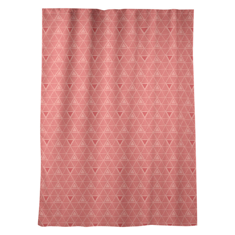 Jordao Room Darkening Curtain Single Panel, Red/Silver
