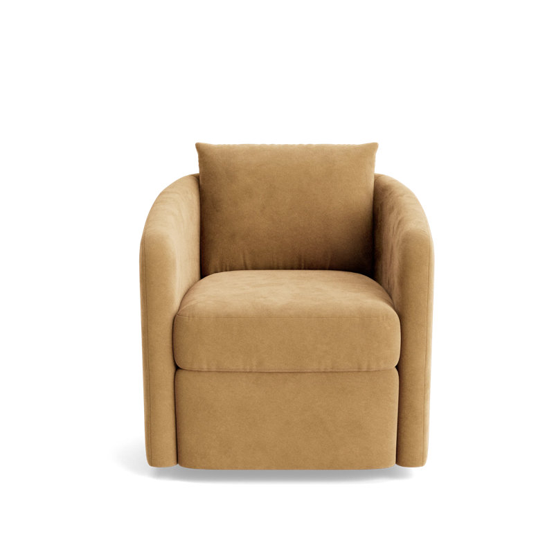 Astrid Swivel Chair, Performance Velvet - Nutmeg