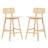 Bari Indoor Wood Barstool, Natural Finished, Set Of 2-1949723180