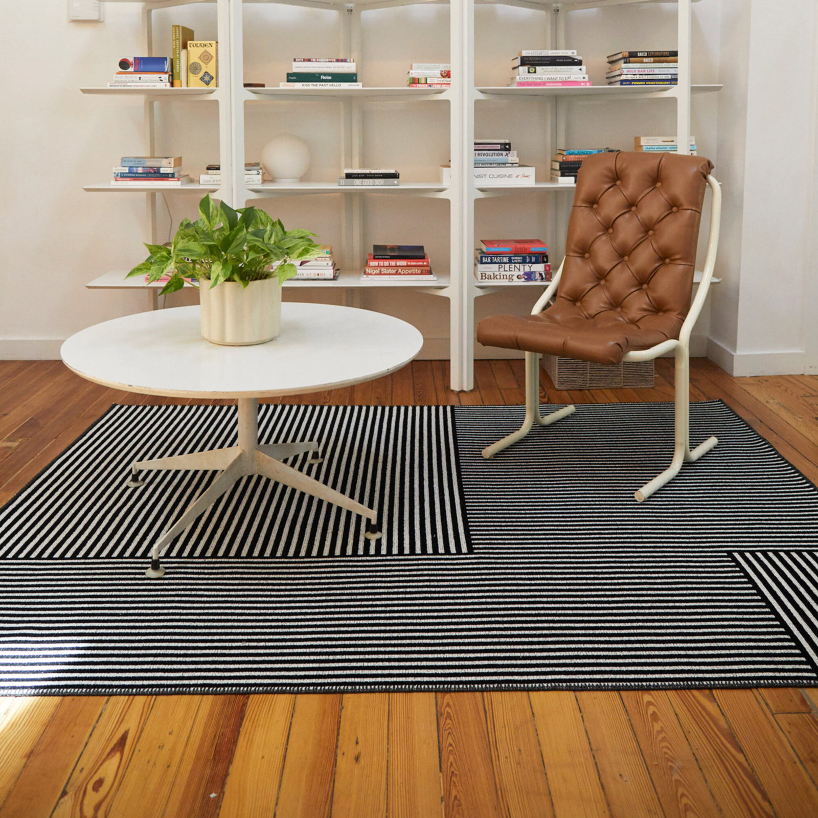 Coppell Recycled P.E.T Black Recycled Fibers Rug, Rectangle 5'3" x 7'
