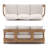 3-piece Wood Outdoor Seating Group With Cushions-1647648025
