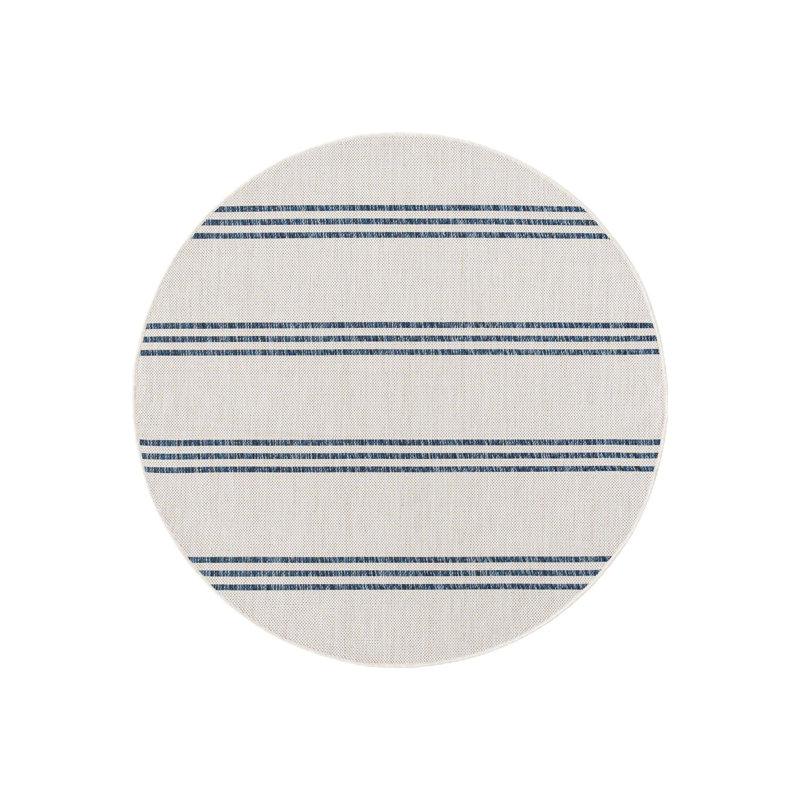 Tapis intérieur / extérieur Jill Zarin Anguilla, Rond 4 pi 1 po