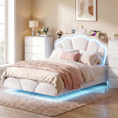 3-Piece Bedroom Set With Floating Storage Bed & 2 5-Drawer Dressers