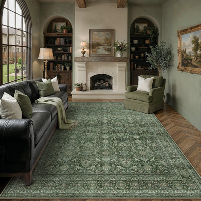 Tapis vert délavé Zuri