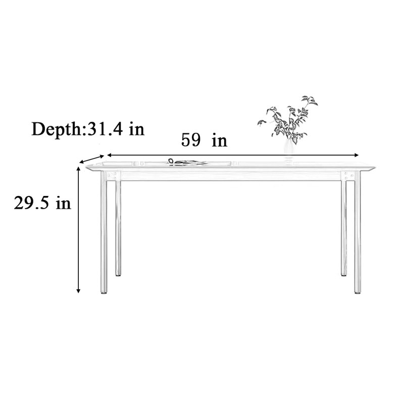 Lindgren, 29.5"H x 59"L x 31.4"W