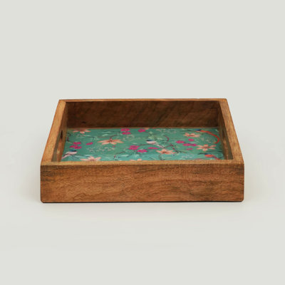 Mela Artisans Aqua Flora Serving Tray