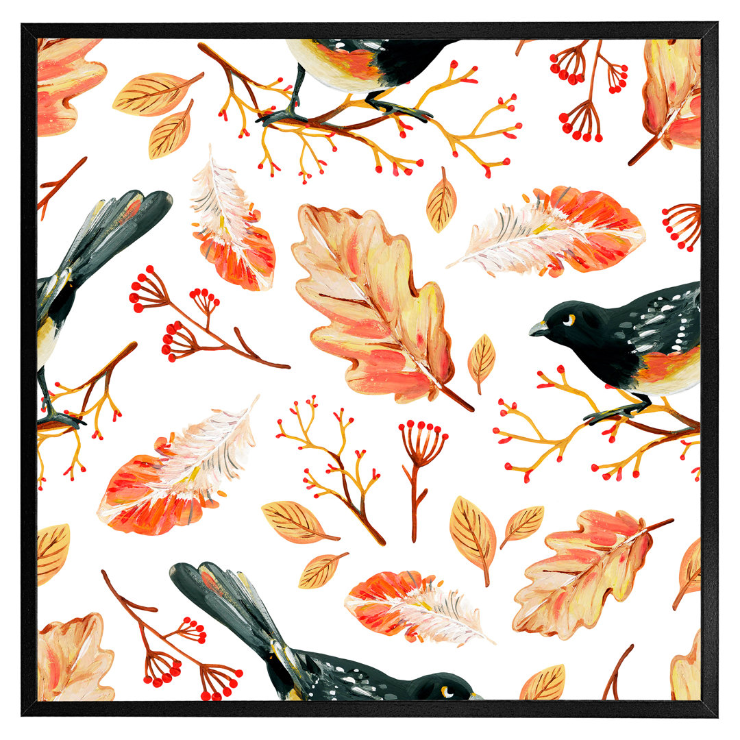 Sirna Birds & Leaves In Autumn - Single Picture Frame Art Prints