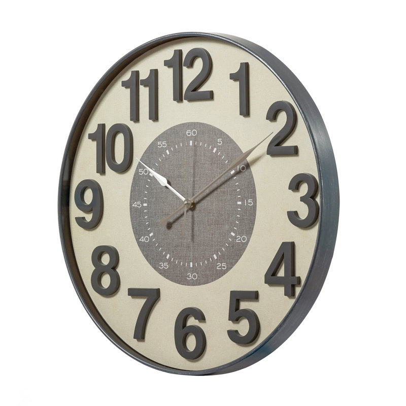 Analog Wall Clock, Gray