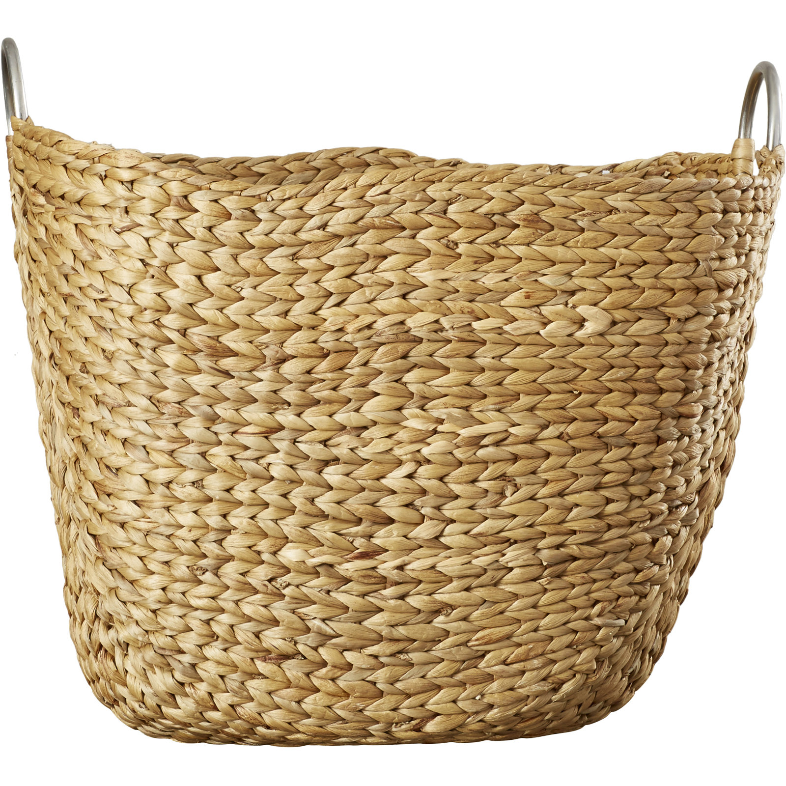 Superior Seagrass Basket, 100.92, Brown/Silver