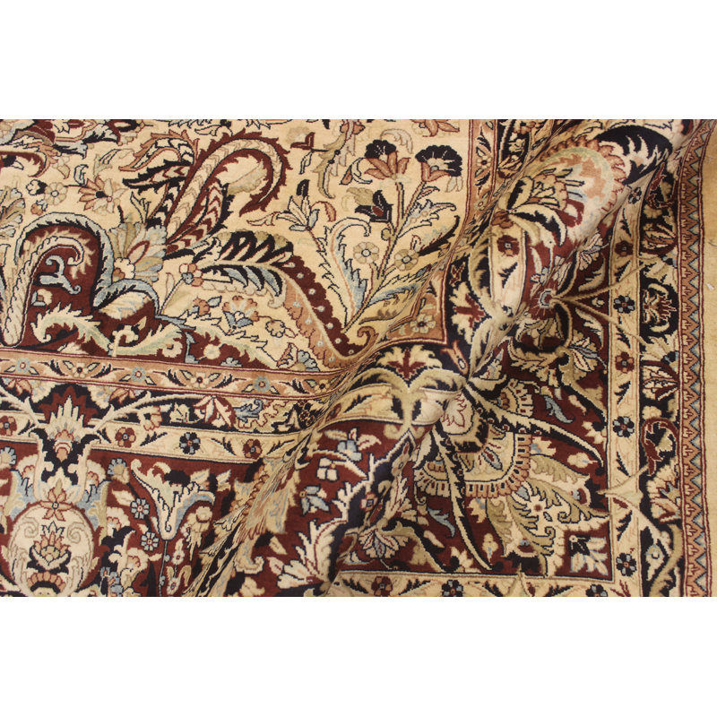 Tapis oriental rouge en laine noué à la main 9 pi 11 po x 13 pi 5 po Belloma