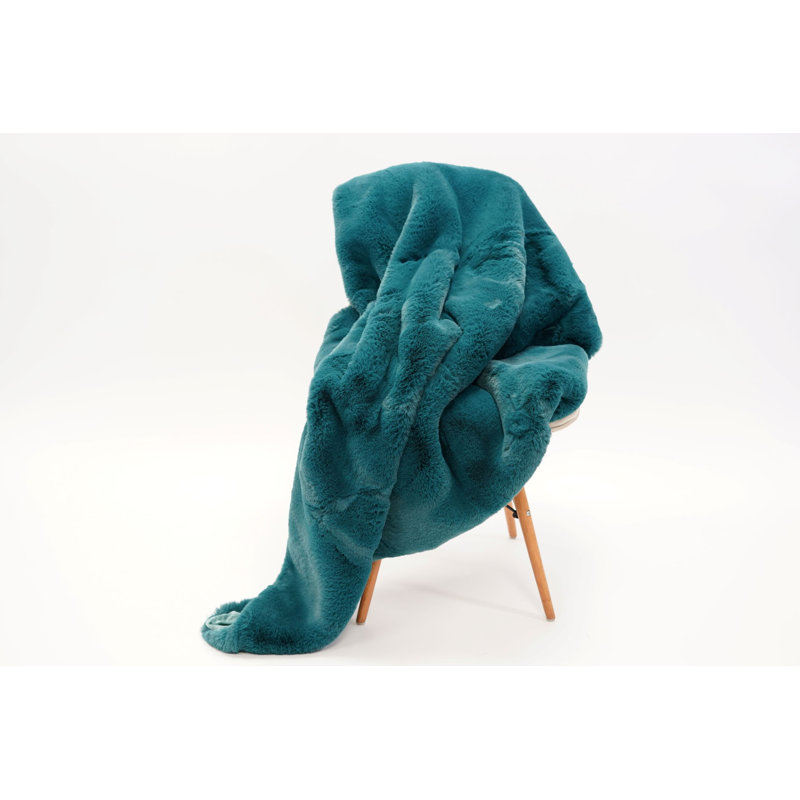Jeté Chinchilla, Bleu sarcelle