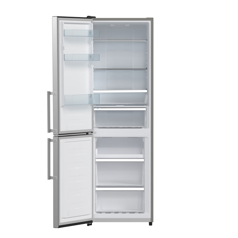 Forno Alta Qualita Guardia 23.4-Inch Bottom Freezer Refrigerator Stainless Steel, 10.8 cu.ft., Left