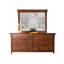 Ensemble de grand lit 4 pièces Erie, table de chevet, miroir, commode Erie