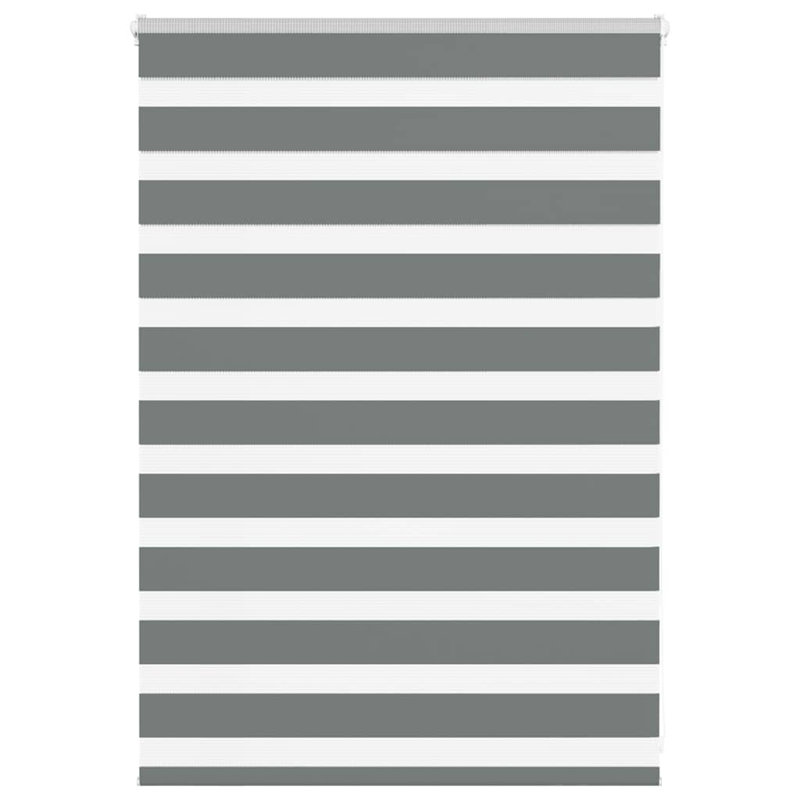 George Oliver Zebra Blind Polyester, 110cmW x 100cmL, Dark Grey