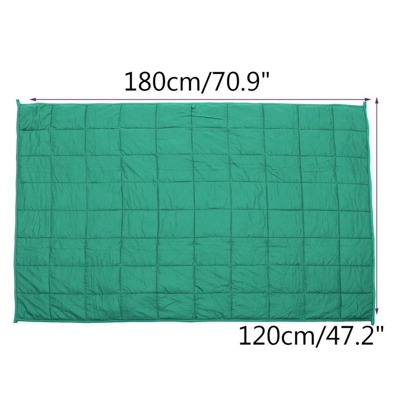 Couverture en coton 100%, 25 lb, l 47,24 x L 70,86, Vert