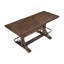 Ensemble de table de salle à manger à hauteur de comptoir de 9 pièces avec repose-pieds en métal brun et 8 tabourets