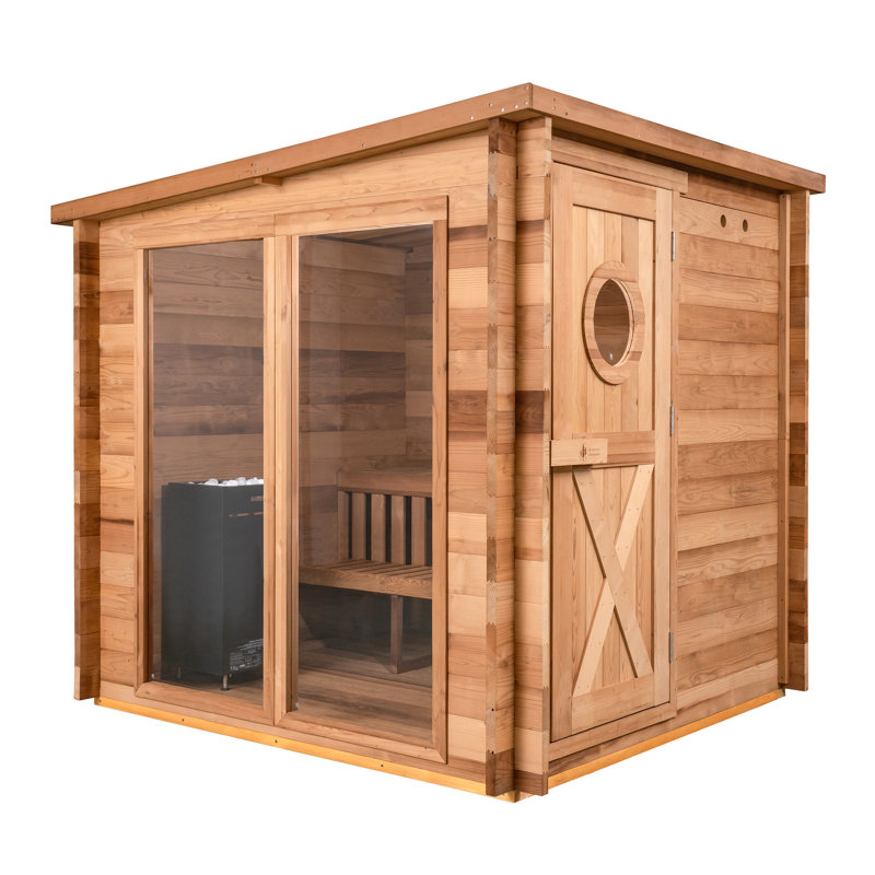 Garden Outdoor Sauna - 8 Person W/ Harvia Kip 8Kw Wi-Fi Heater