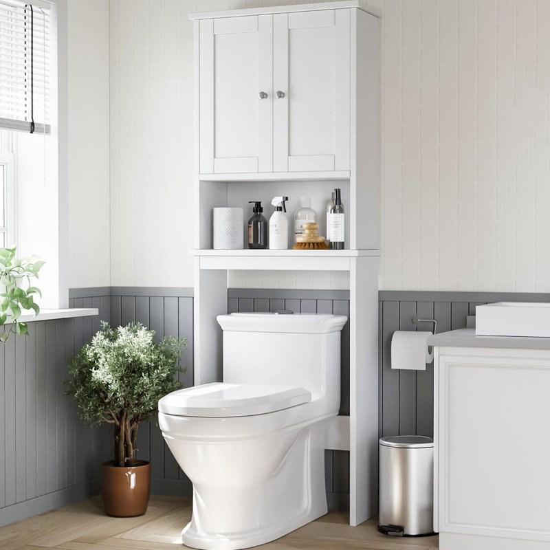 Armoire de rangement au-dessus de la toilette, White