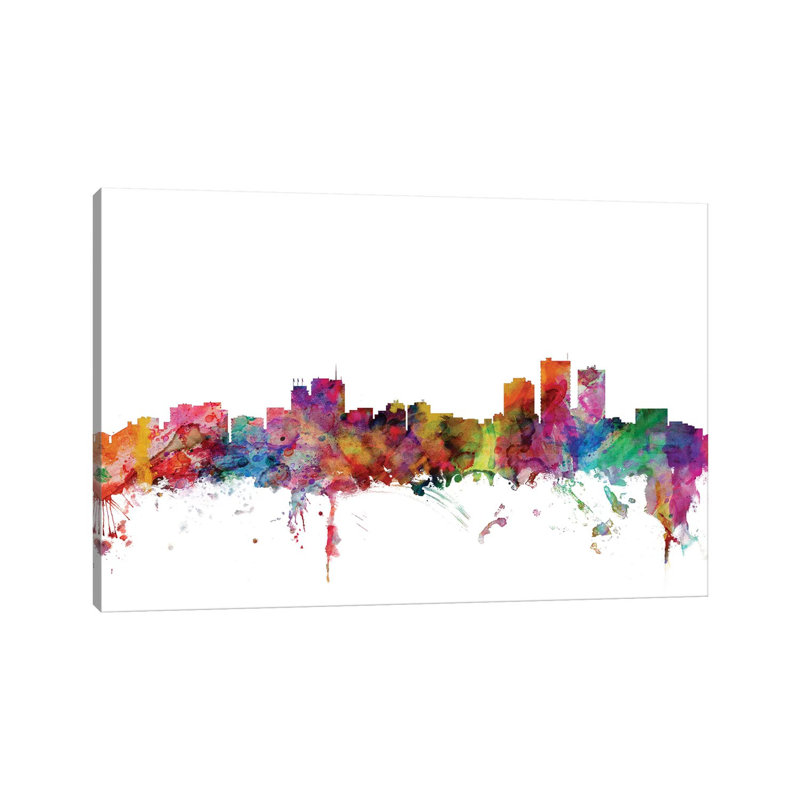 Anchorage, Alaska Skyline by Michael Tompsett - Wrapped Canvas Gallery-Wrapped Canvas Giclée, 20.32 cm H x 30.48 cm W