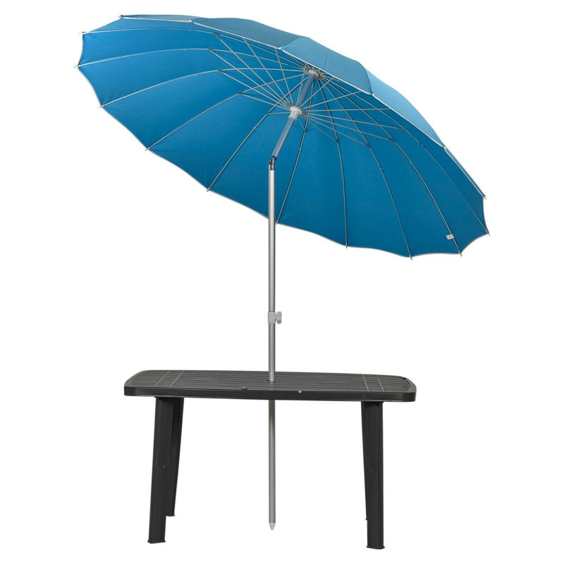 Ajeta 220cm Market Parasol, Blue