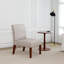 Ensemble de 2 chaises d'appoint en tissu avec table ronde en bois, fauteuil de coiffeuse décoratif pour bureau à domicile, fauteuil d'appoint de coin-118022493