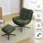 Jakirrah Upholstered Swivel Accent Chair with Ottoman-890605968