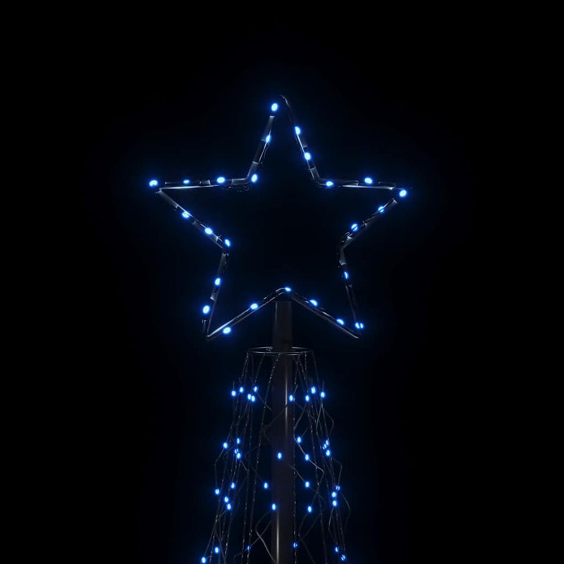 Artificial Christmas Cone Christmas Tree with LED, 118,1 po x 39,4 po, Bleu