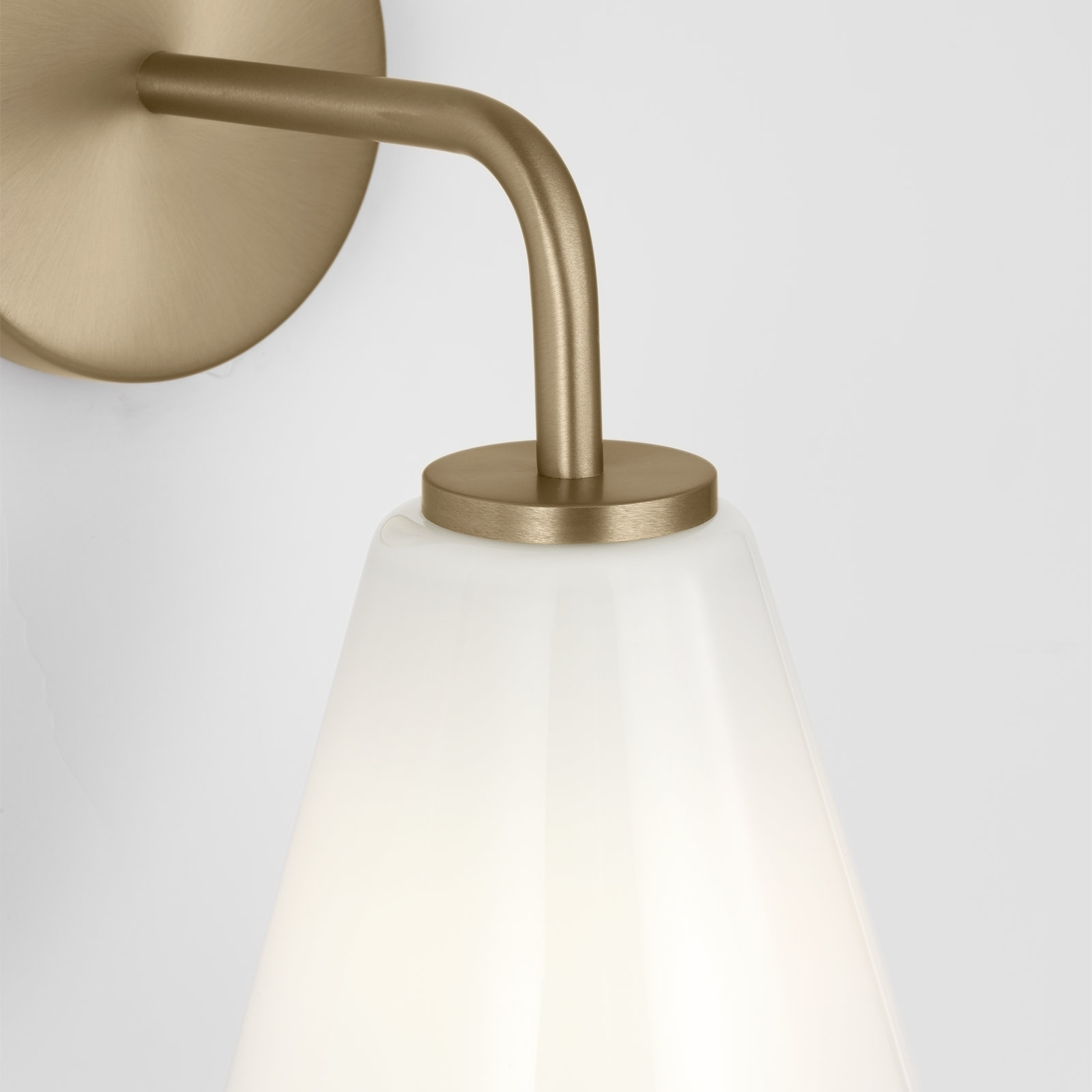 Nabi Vanity Light, 1, Satin Brass, White