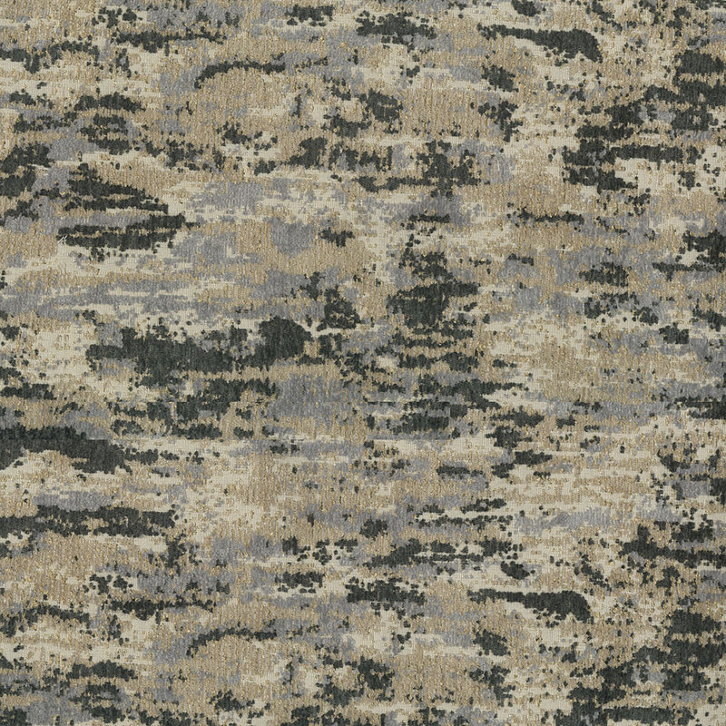 Tissu en chenille de marbre Abbeyshea par The Yard, Granit