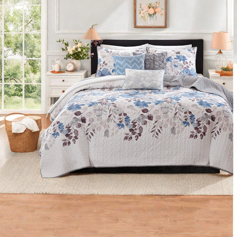Reversible Bedding Sets, Cotton, Transitional Style, Ideal For Home