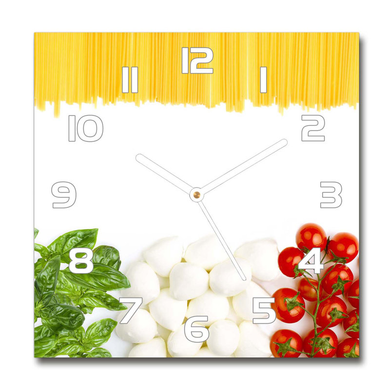 Heidegard Glass Wall Clock, White