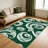 Green Scroll carpet-easy to clean, machine-washable, soft and comfortable; suitable for door mats, kitchens, living rooms, bedrooms, corridors, and laundry areas. Easy to clean, durable carpet for home decoration.-129871262
