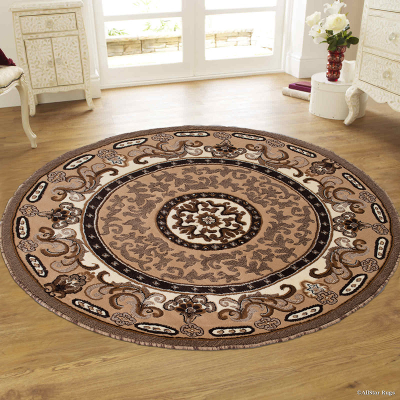 Oriental Indoor Rug, Round 5'