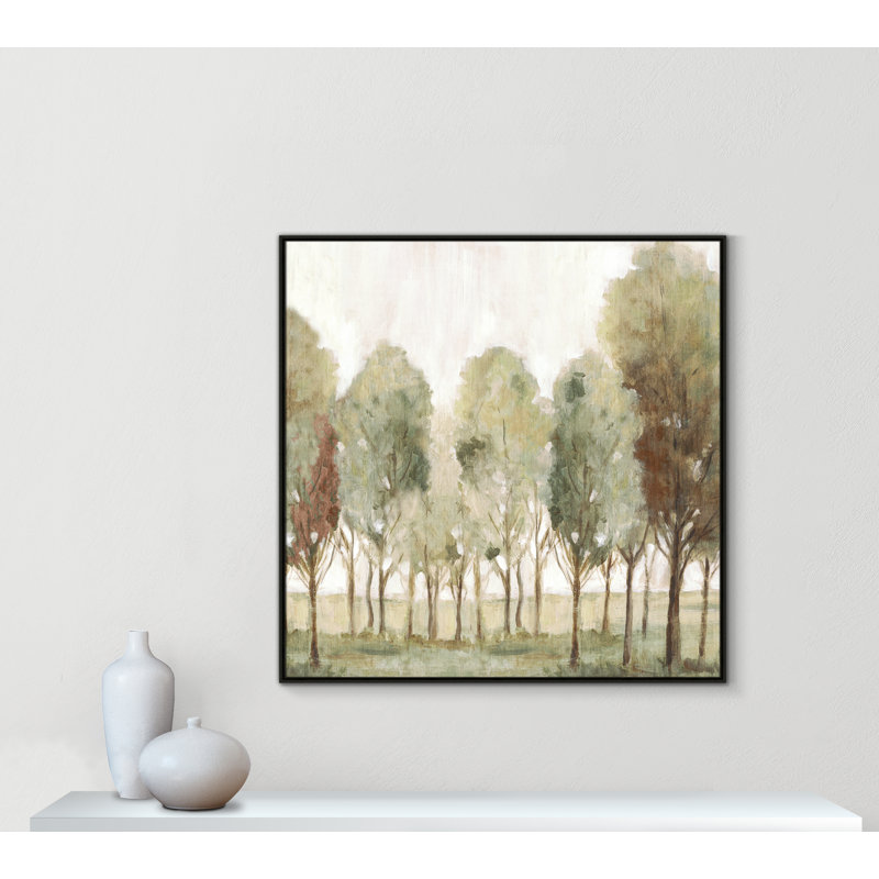 «Silent Fall Floater Frame», peinture sur toile, Espresso, H 46,5 po x l 46,5 po x P 2 po