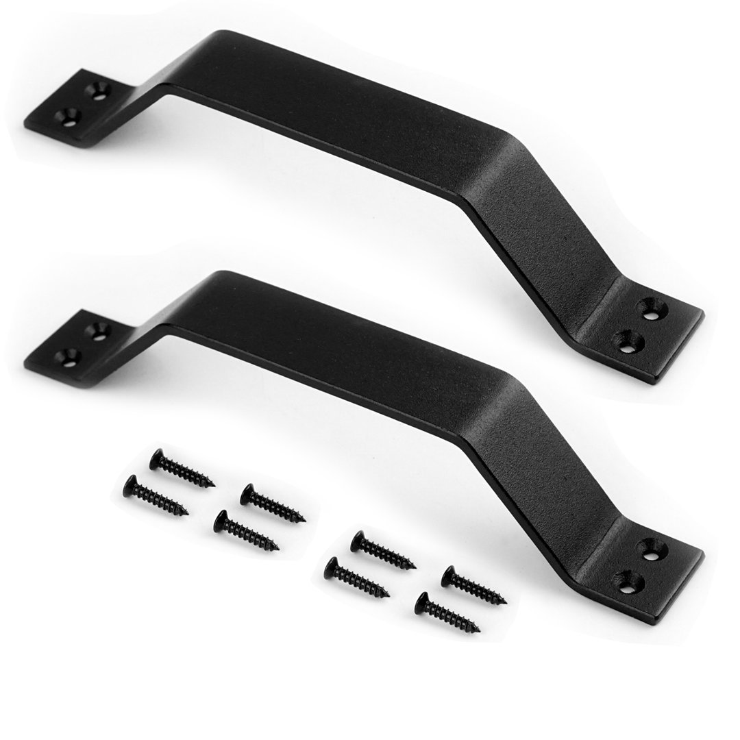 9” Sliding Barn Door Handle, Black Gate Handle Set, Door Pull, Pull Handle for Sliding Barn Door S&Z TOPHAND