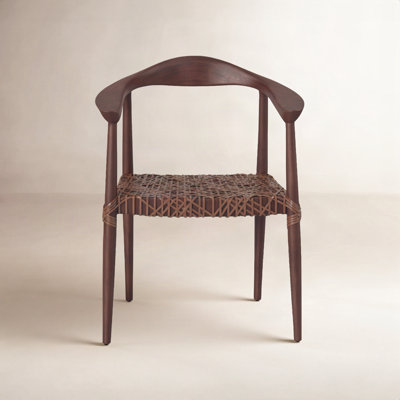 Kazbah Genuine Leather Dining Armchair
