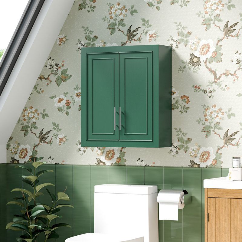 Armoire de rangement moderne avec tablettes réglables, Vert