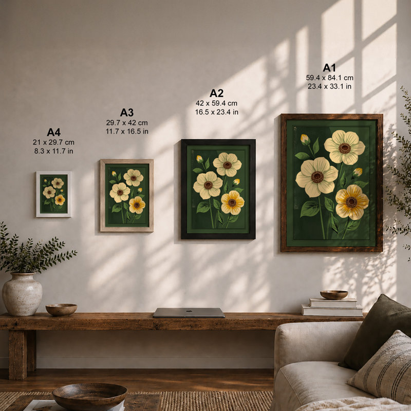 Study Botanical - Framed Print, Unframed, A3 - 42.0 x 29.7 cm
