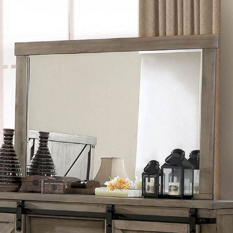Wood Flat Wall Mirror